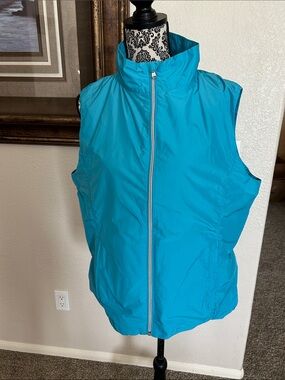 Ralph Lauren Golf Bright Turquoise Lightweight Zip-Up Vest